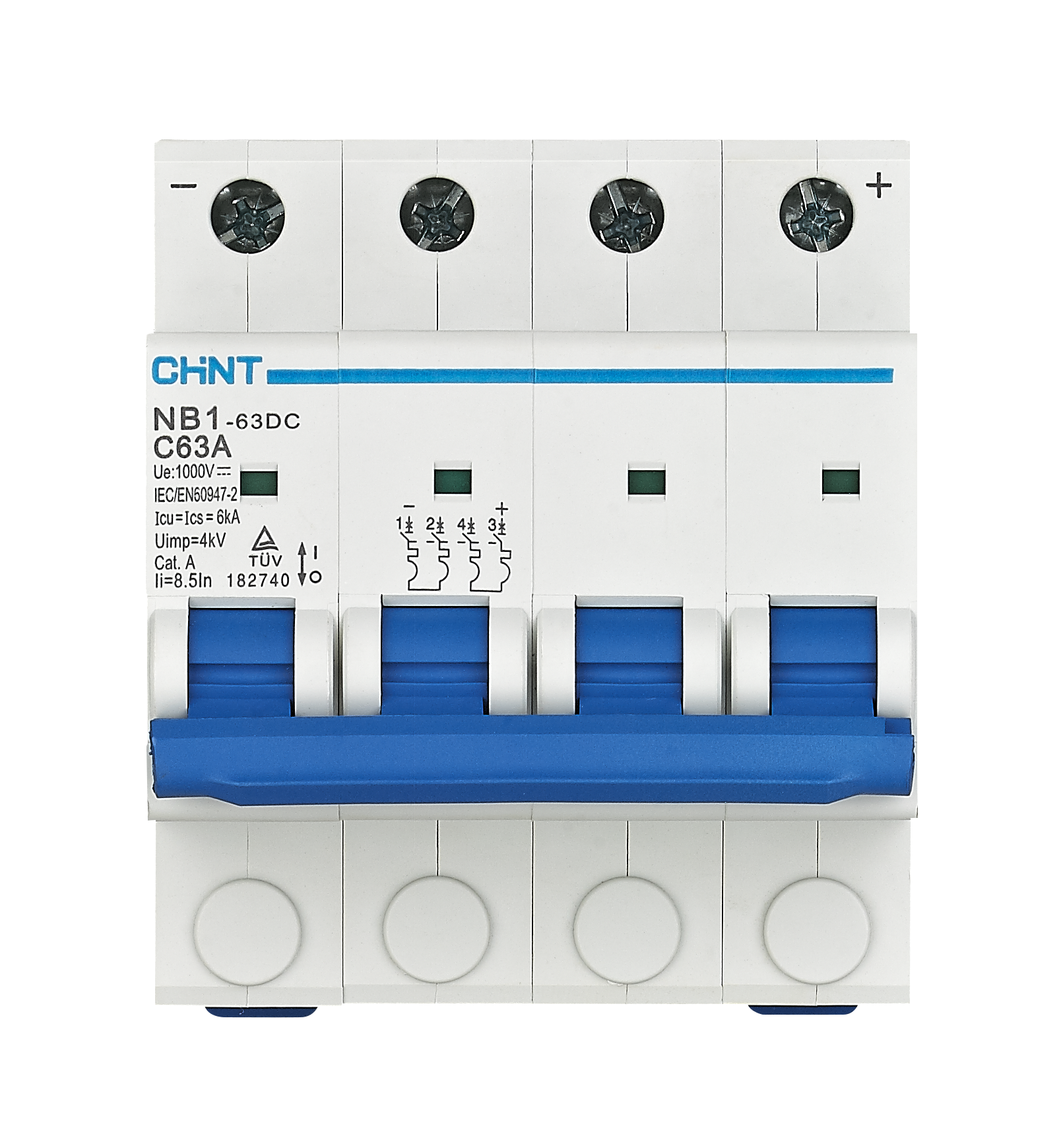 NB1-63DC C63A 4P-MCB-Front